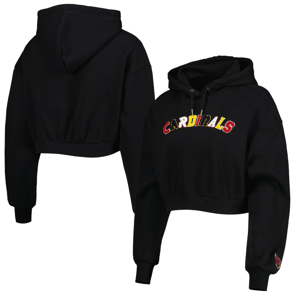 The Wild Collective Women's Cropped Pullover Hoodie - Arizona Cardinals