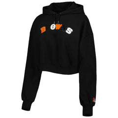 The Wild Collective Women's Cropped Pullover Hoodie - Cleveland Browns