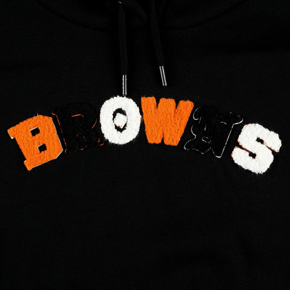 The Wild Collective Women's Cropped Pullover Hoodie - Cleveland Browns