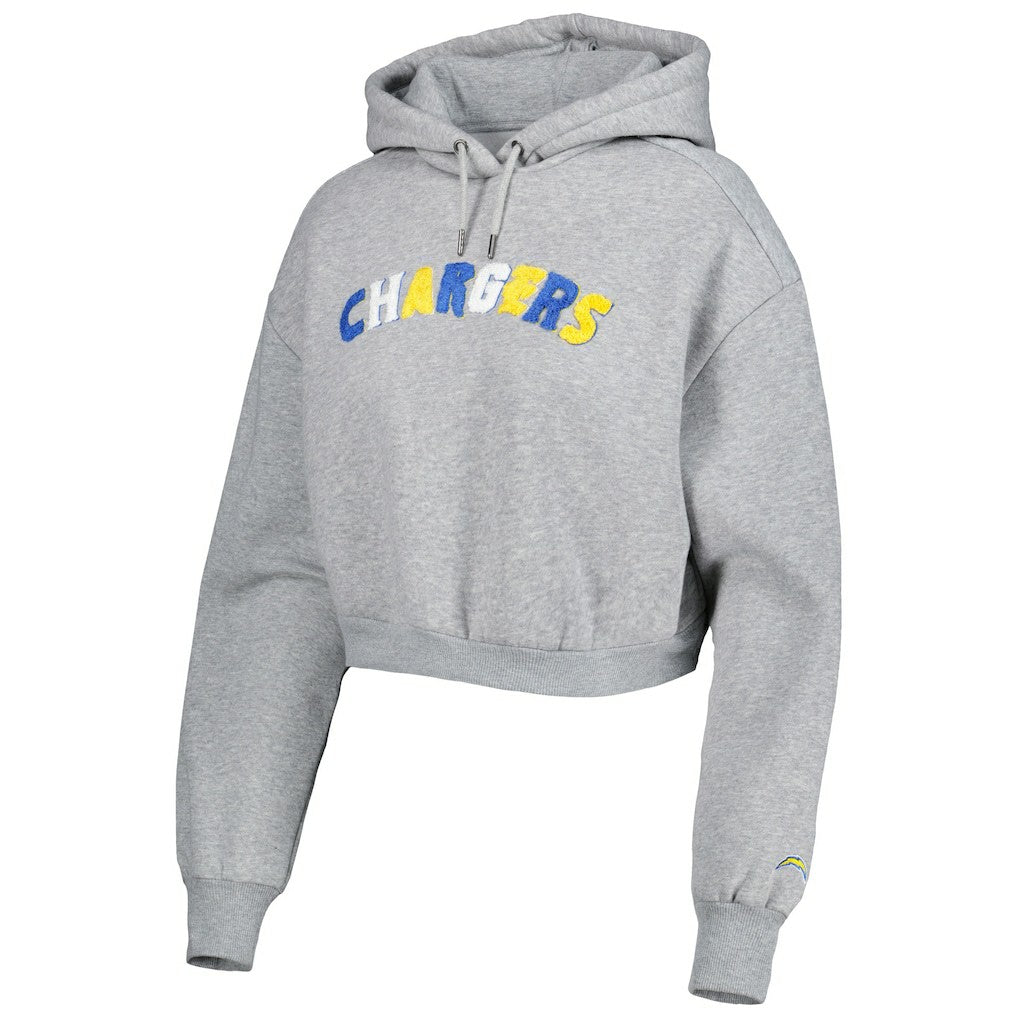 The Wild Collective Women's Cropped Pullover Hoodie - Los Angeles Chargers