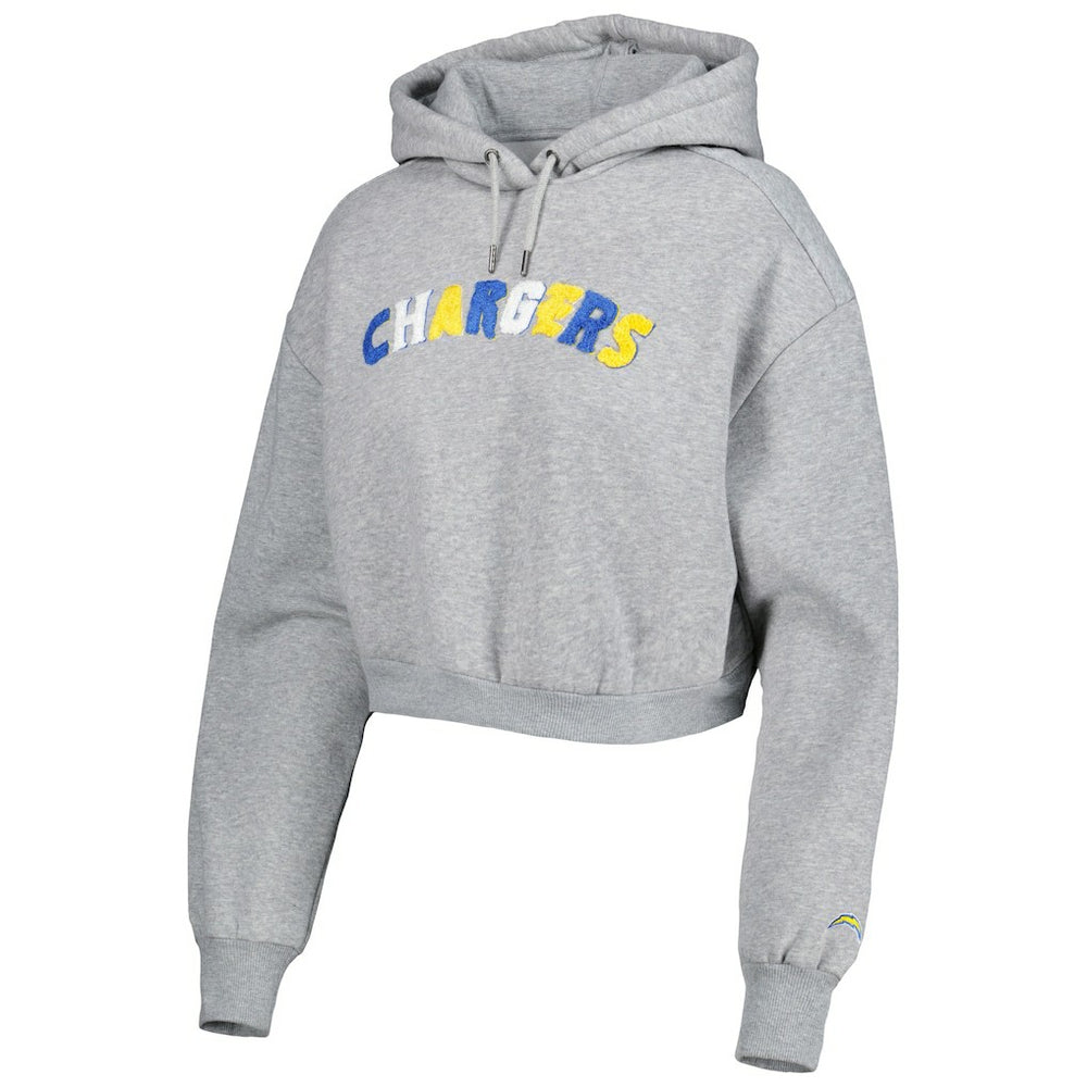 The Wild Collective Women's Cropped Pullover Hoodie - Los Angeles Chargers
