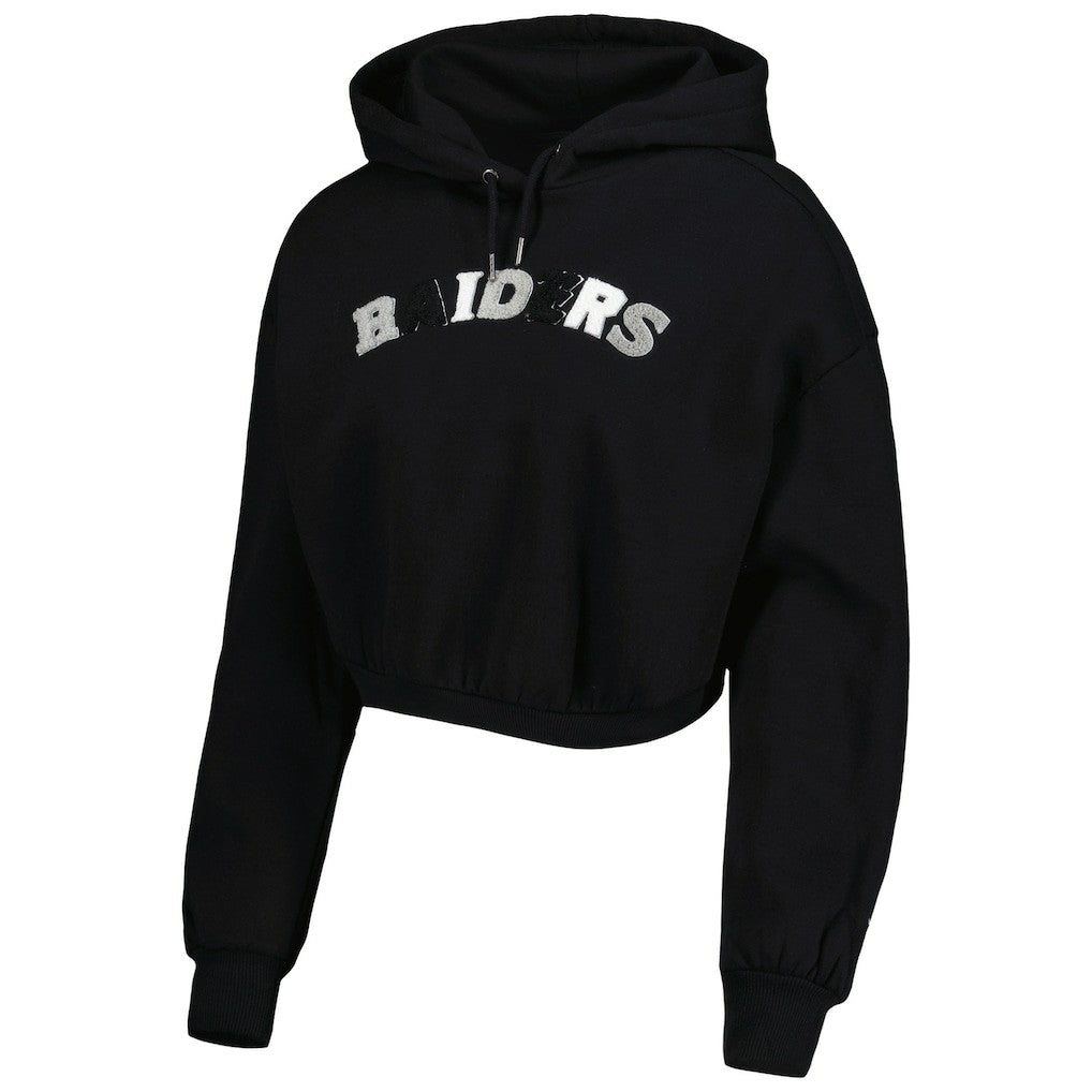 The Wild Collective Women's Cropped Pullover Hoodie - Las Vegas Raiders