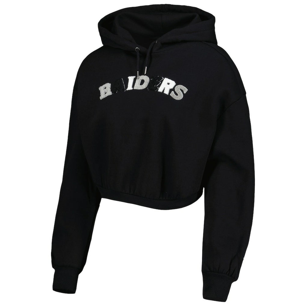 The Wild Collective Women's Cropped Pullover Hoodie - Las Vegas Raiders