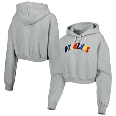 The Wild Collective Women's Cropped Pullover Hoodie - Pittsburgh Steelers