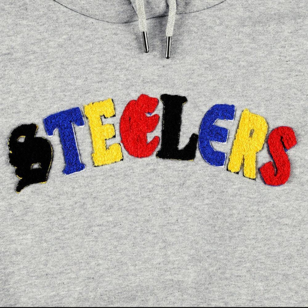 The Wild Collective Women's Cropped Pullover Hoodie - Pittsburgh Steelers