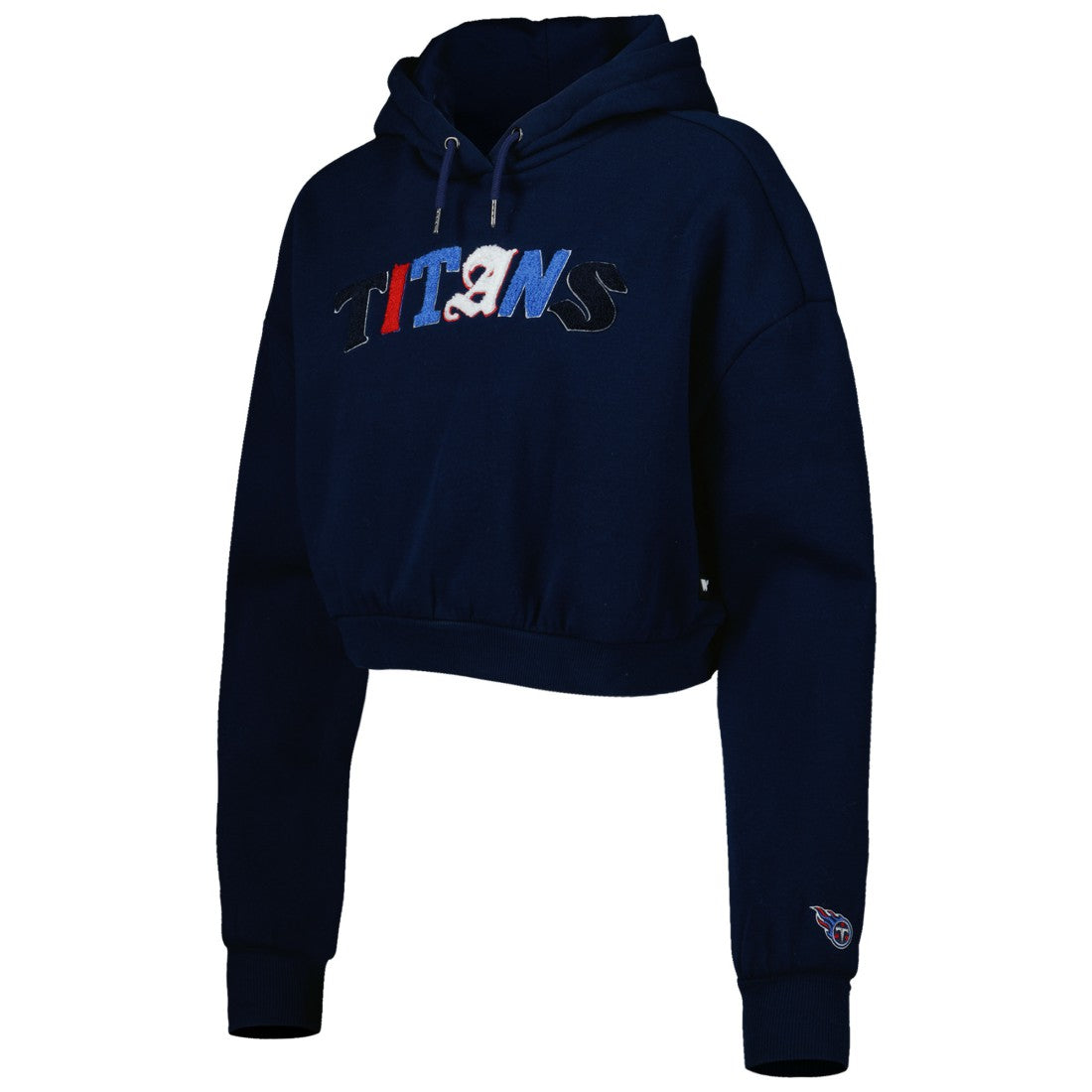 The Wild Collective Women's Cropped Pullover Hoodie - Tennessee Titans