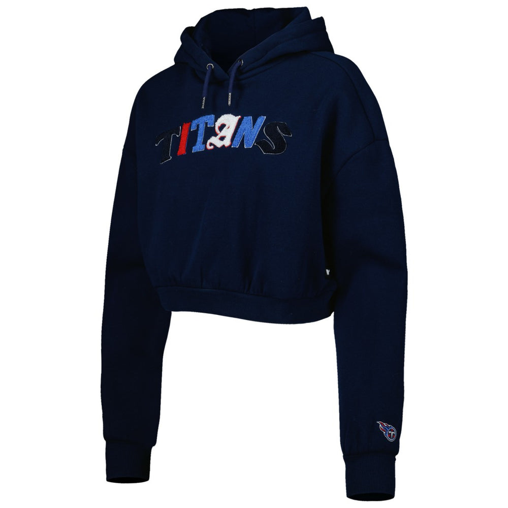 The Wild Collective Women's Cropped Pullover Hoodie - Tennessee Titans