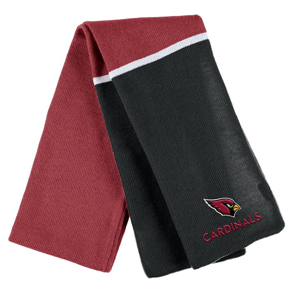 WEAR by Erin Andrews Women's Colorblock Cuffed Knit Hat with Pom and Scarf Set - Arizona Cardinals