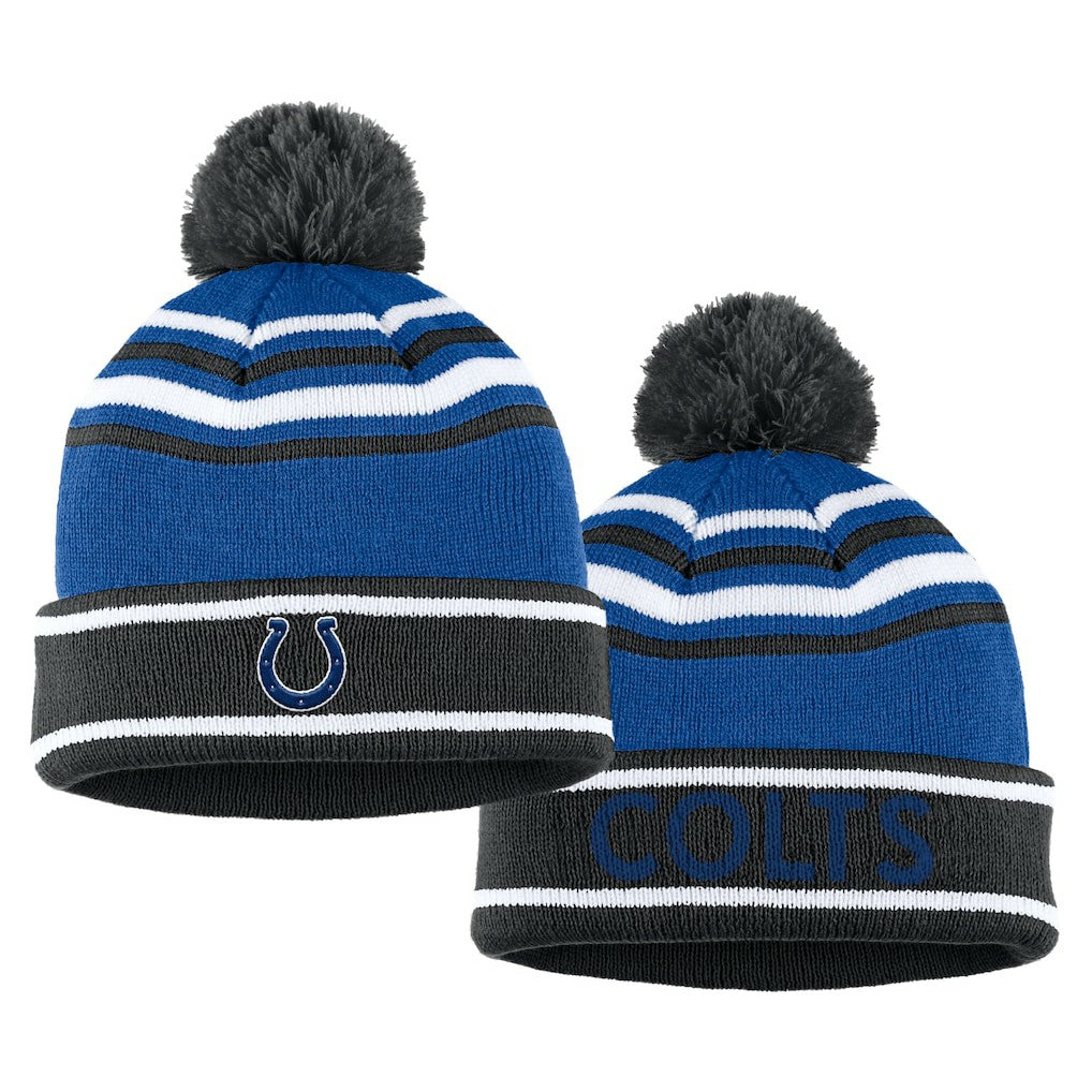 WEAR by Erin Andrews Women's Colorblock Cuffed Knit Hat with Pom and Scarf Set - Indianapolis Colts