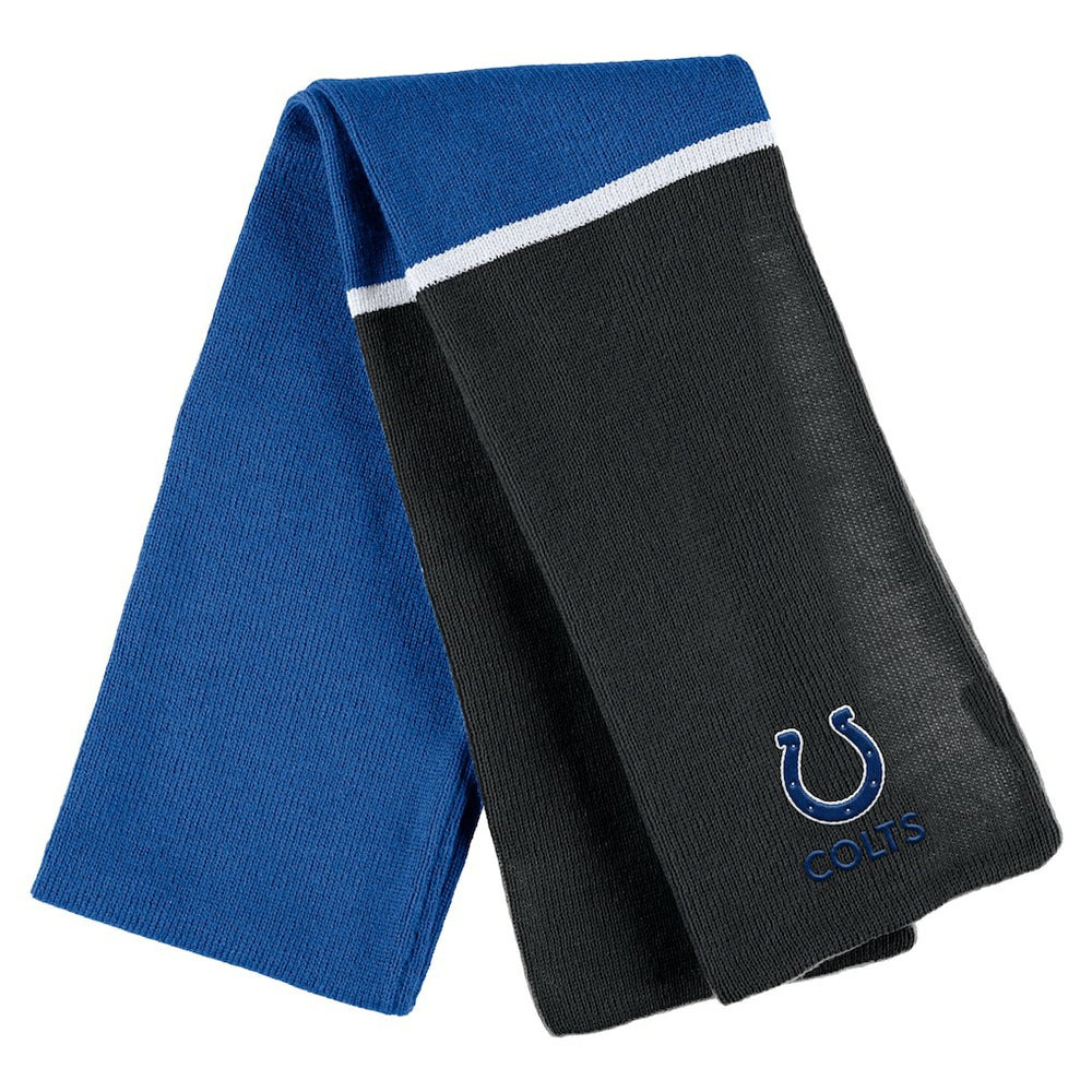 WEAR by Erin Andrews Women's Colorblock Cuffed Knit Hat with Pom and Scarf Set - Indianapolis Colts