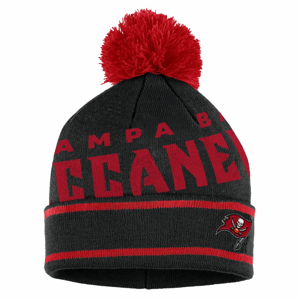 WEAR by Erin Andrews Women's Double Jacquard Cuffed Knit Hat with Pom and Gloves Set - Tampa Bay Buccaneers