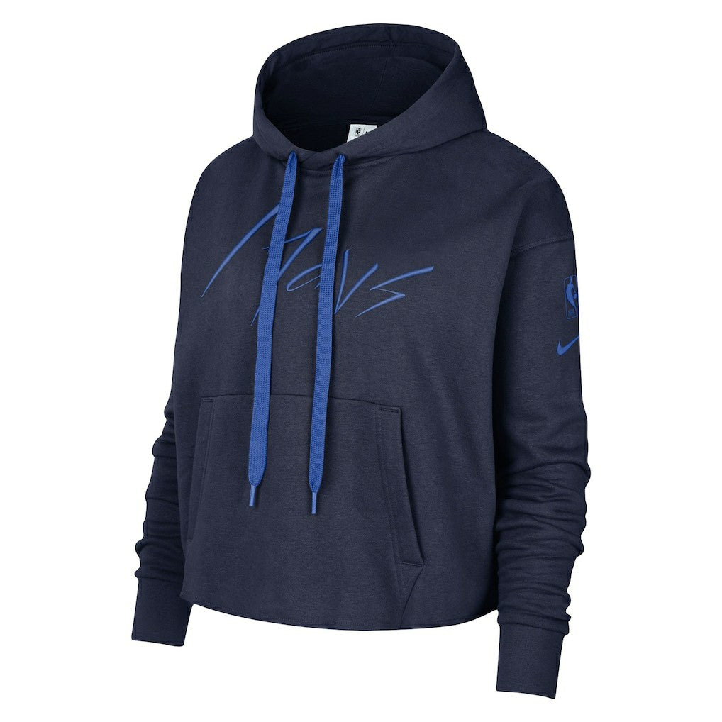 NBA Dallas Mavericks Women's Split Flip Courtside Cropped Pullover Hoodie sale