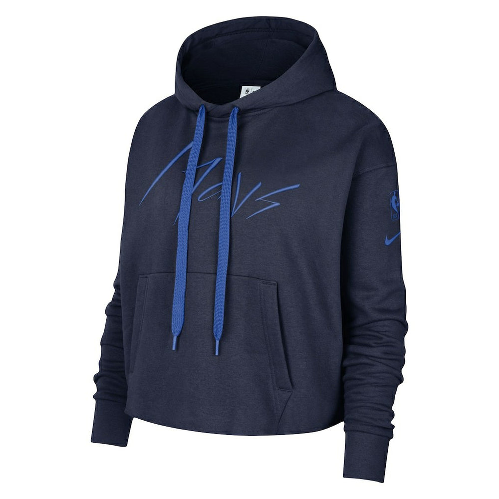 NBA Dallas Mavericks Women's Split Flip Courtside Cropped Pullover Hoodie sale