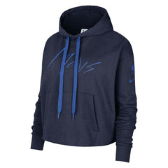 NBA Dallas Mavericks Women's Split Flip Courtside Cropped Pullover Hoodie sale
