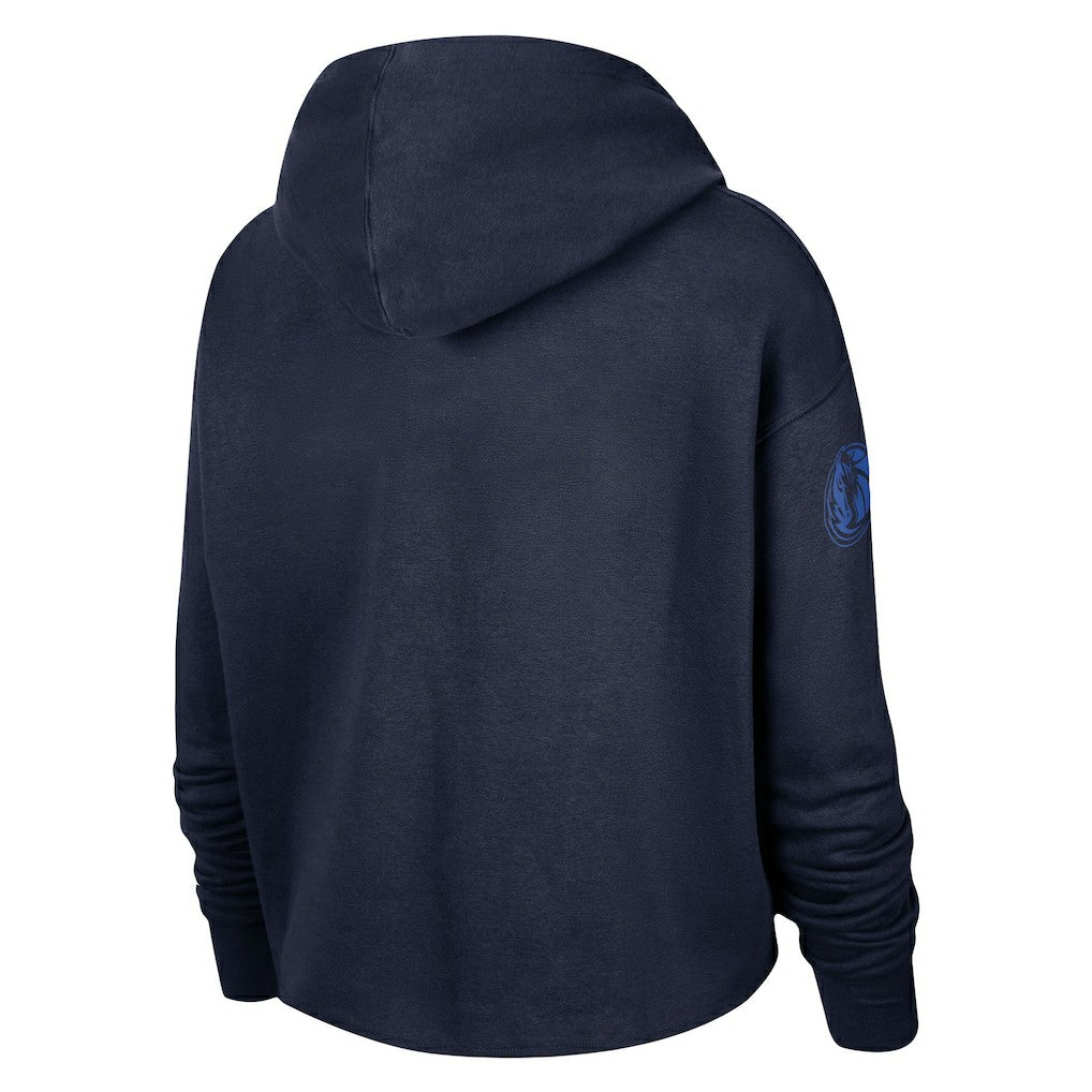 NBA Dallas Mavericks Women's Split Flip Courtside Cropped Pullover Hoodie sale