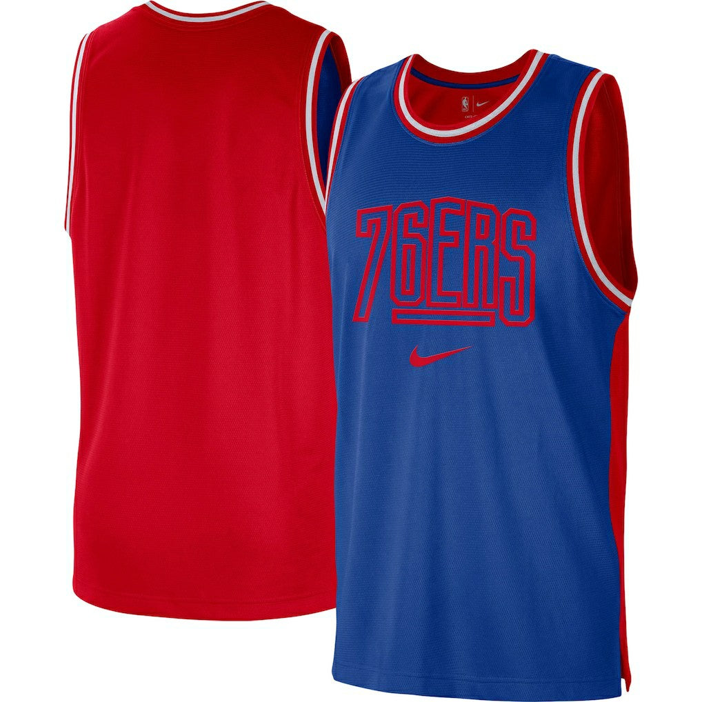 NBA Philadelphia 76ers Courtside Versus Force Split DNA Performance Mesh Tank Top sale