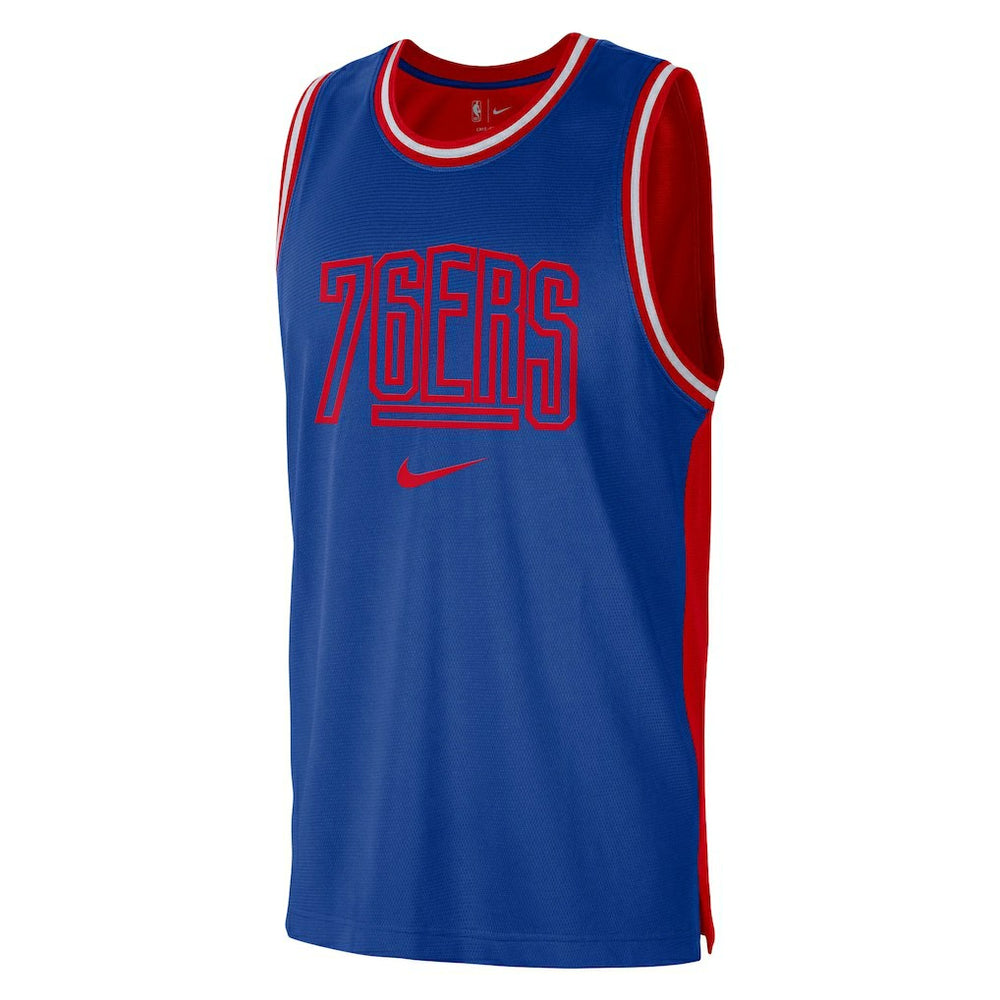 NBA Philadelphia 76ers Courtside Versus Force Split DNA Performance Mesh Tank Top sale