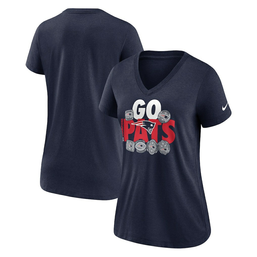 Women's Hometown Collection Tri-Blend V-Neck T-Shirt - New England Patriots