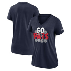 Women's Hometown Collection Tri-Blend V-Neck T-Shirt - New England Patriots