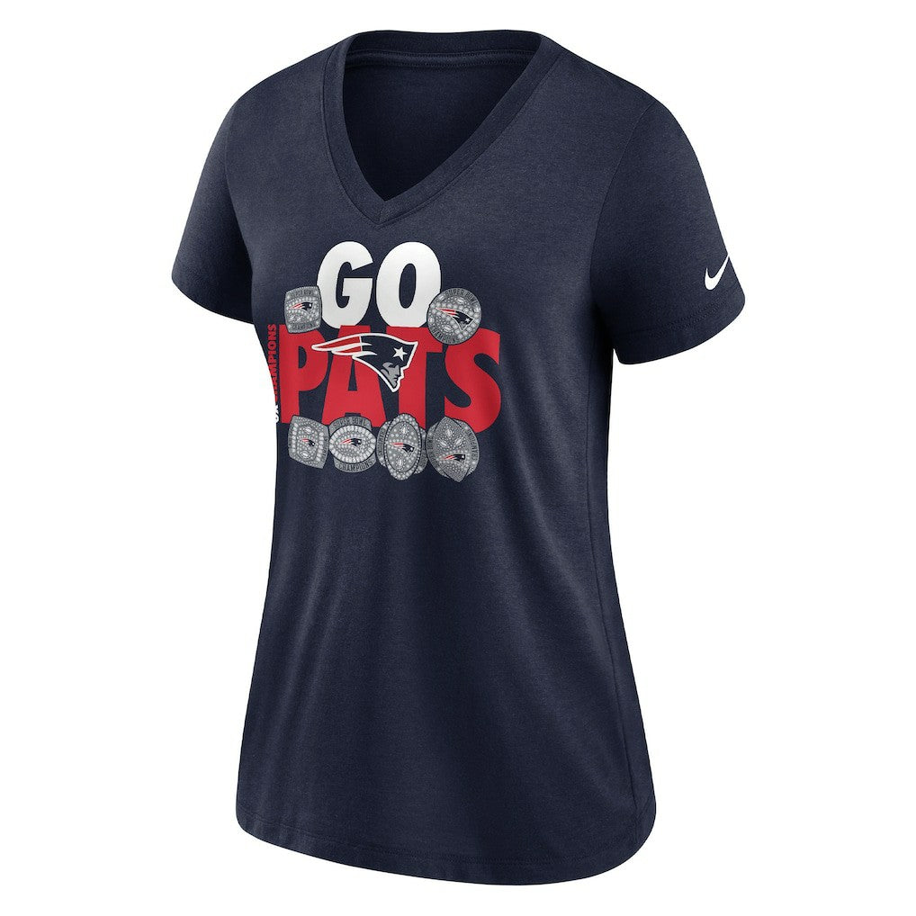Women's Hometown Collection Tri-Blend V-Neck T-Shirt - New England Patriots