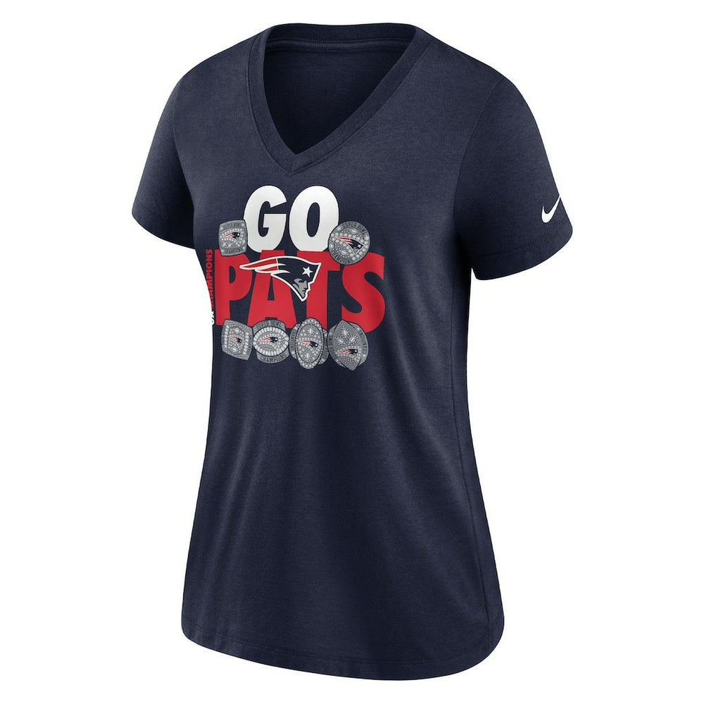 Women's Hometown Collection Tri-Blend V-Neck T-Shirt - New England Patriots
