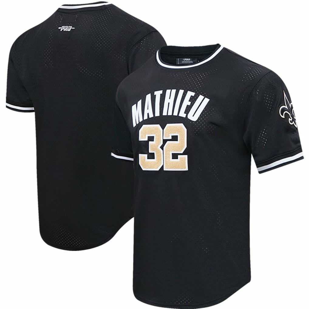 Tyrann Mathieu  Pro Standard Mesh Player Name & Number Top - New Orleans Saints