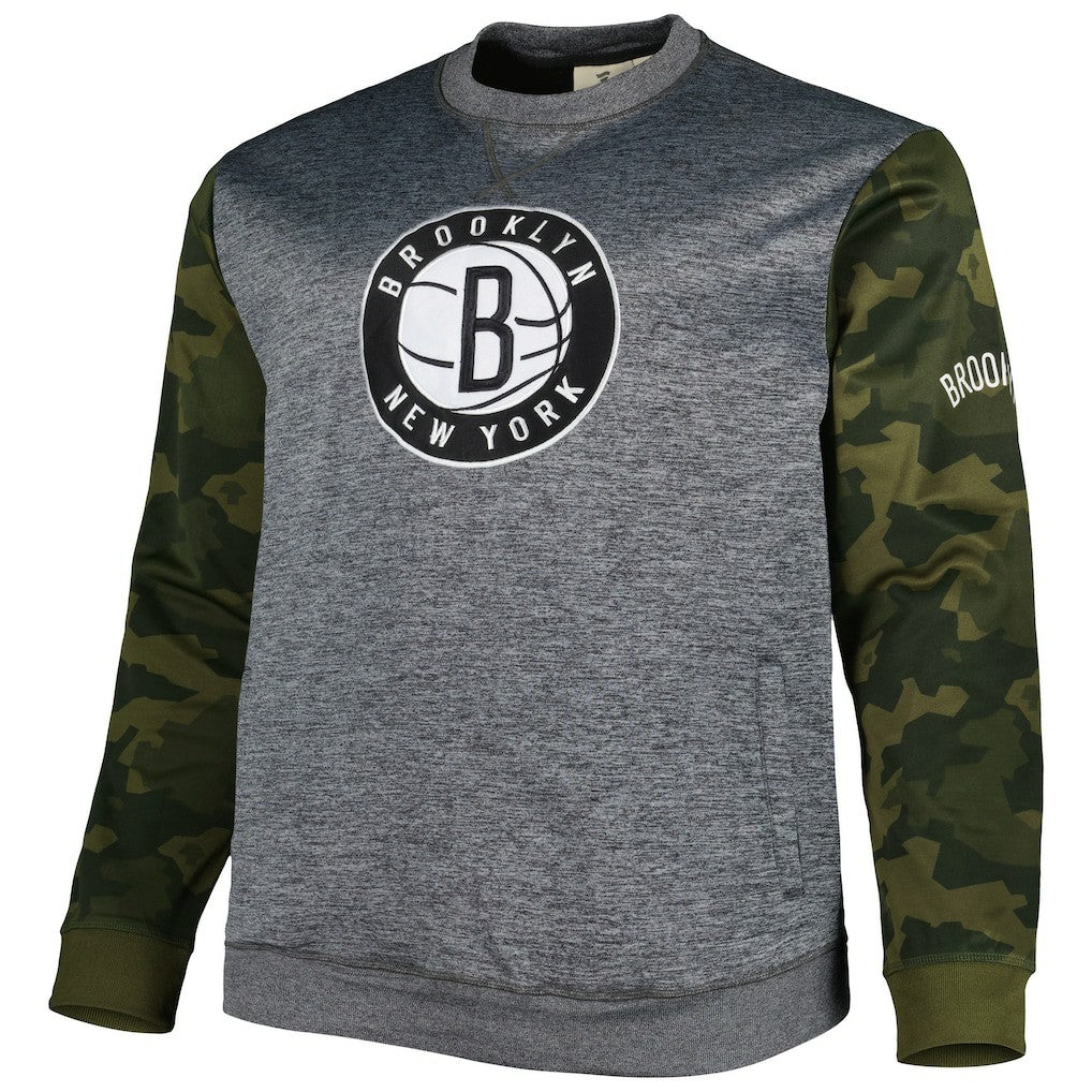 NBA Brooklyn Nets Big & Tall Camo Stitched Sweatshirt