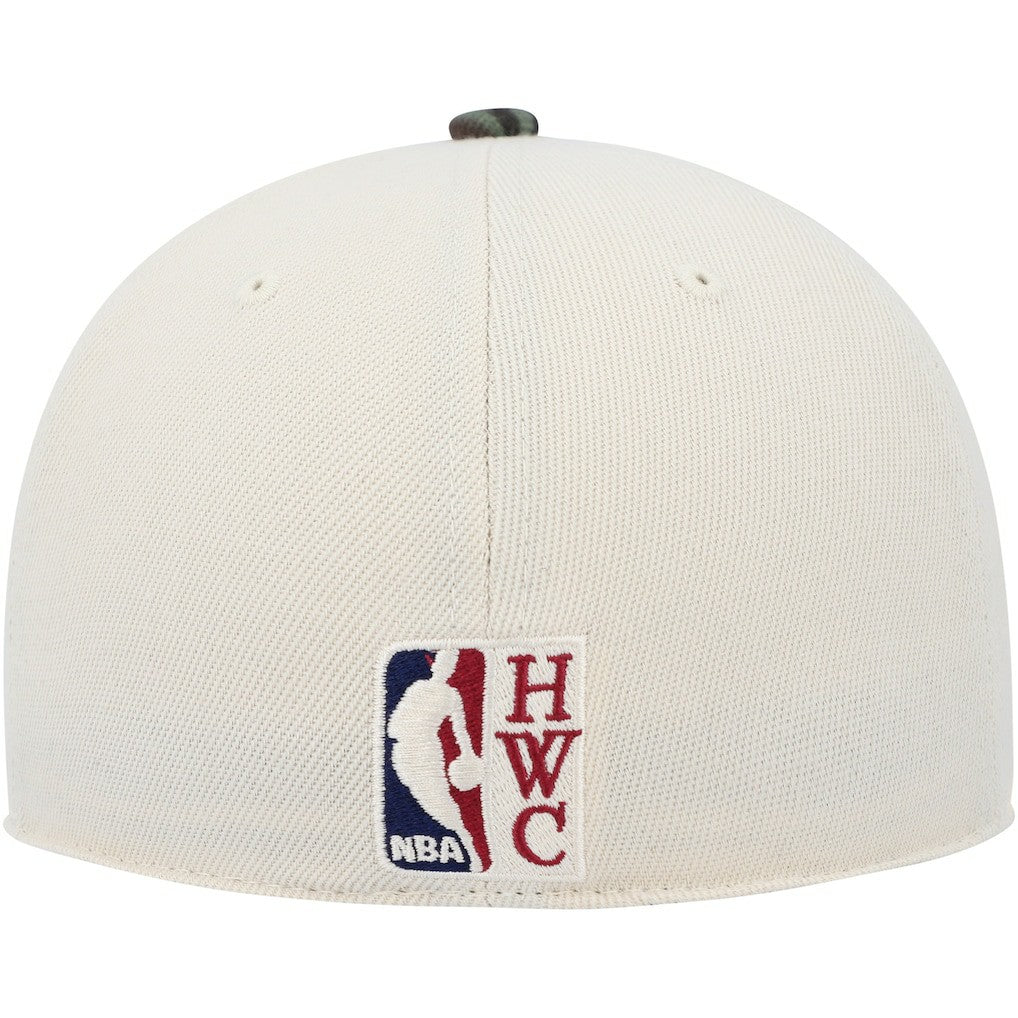 NBA Philadelphia 76ers Hardwood Classics 1976 NBA All-Star Game Off White Camo Fitted Hat