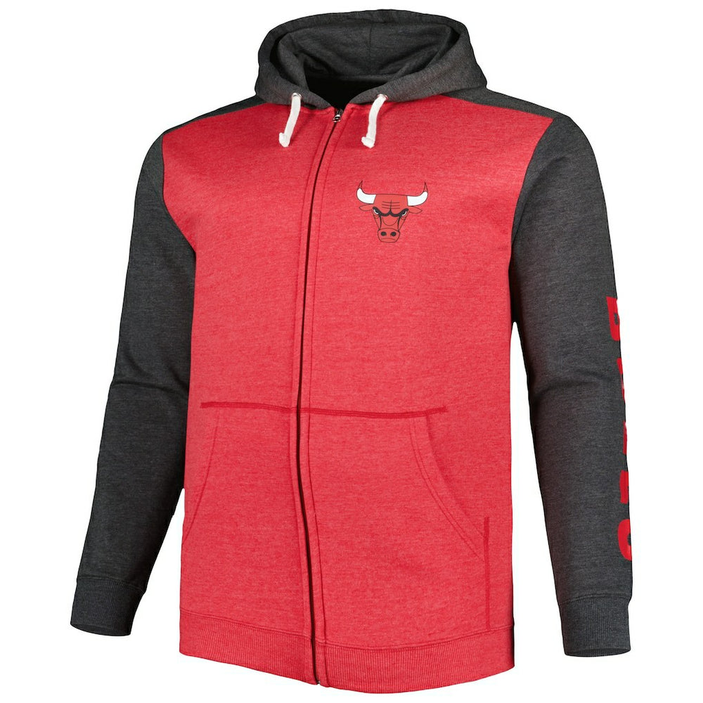 NBA Chicago Bulls Big & Tall Down and Distance Full-Zip Hoodie