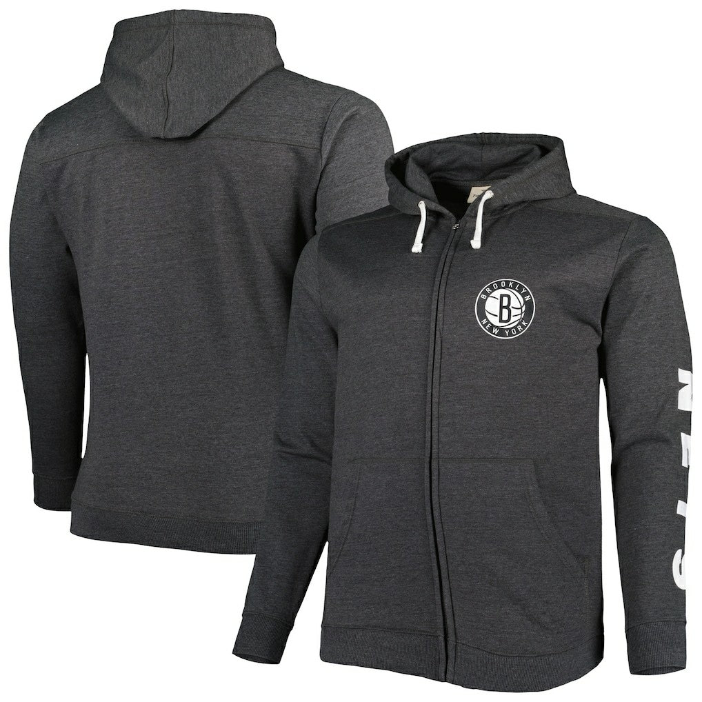 NBA Brooklyn Nets Big & Tall Down and Distance Full-Zip Hoodie