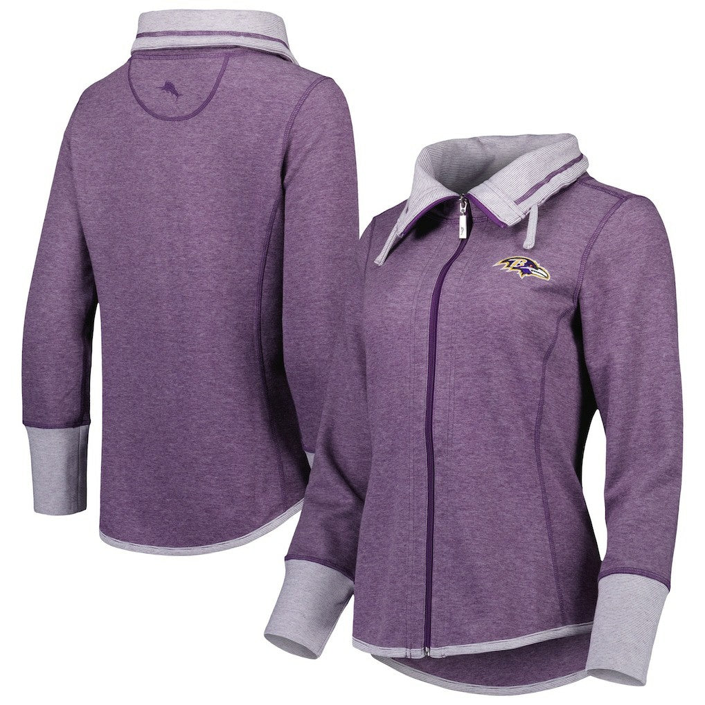 Women's Sport Sun Fade Full-Zip Sweatshirt - Baltimore Ravens