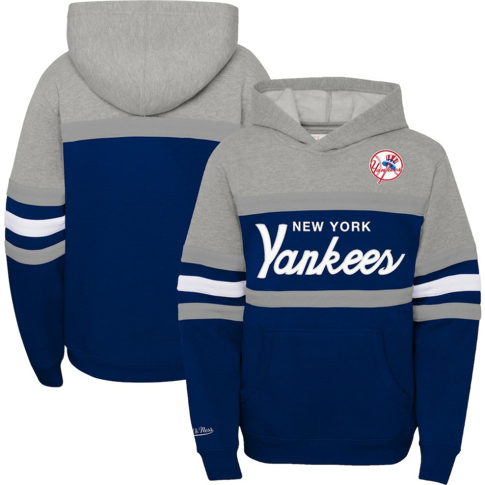 MLB New York Yankees Mitchell & Ness Youth Cooperstown Collection Head Coach Pullover Hoodie