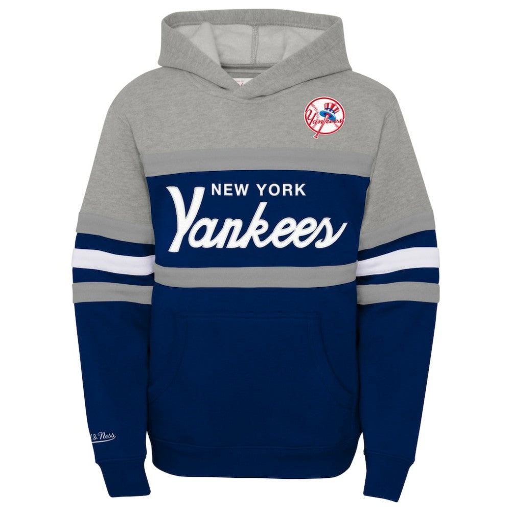 MLB New York Yankees Mitchell & Ness Youth Cooperstown Collection Head Coach Pullover Hoodie