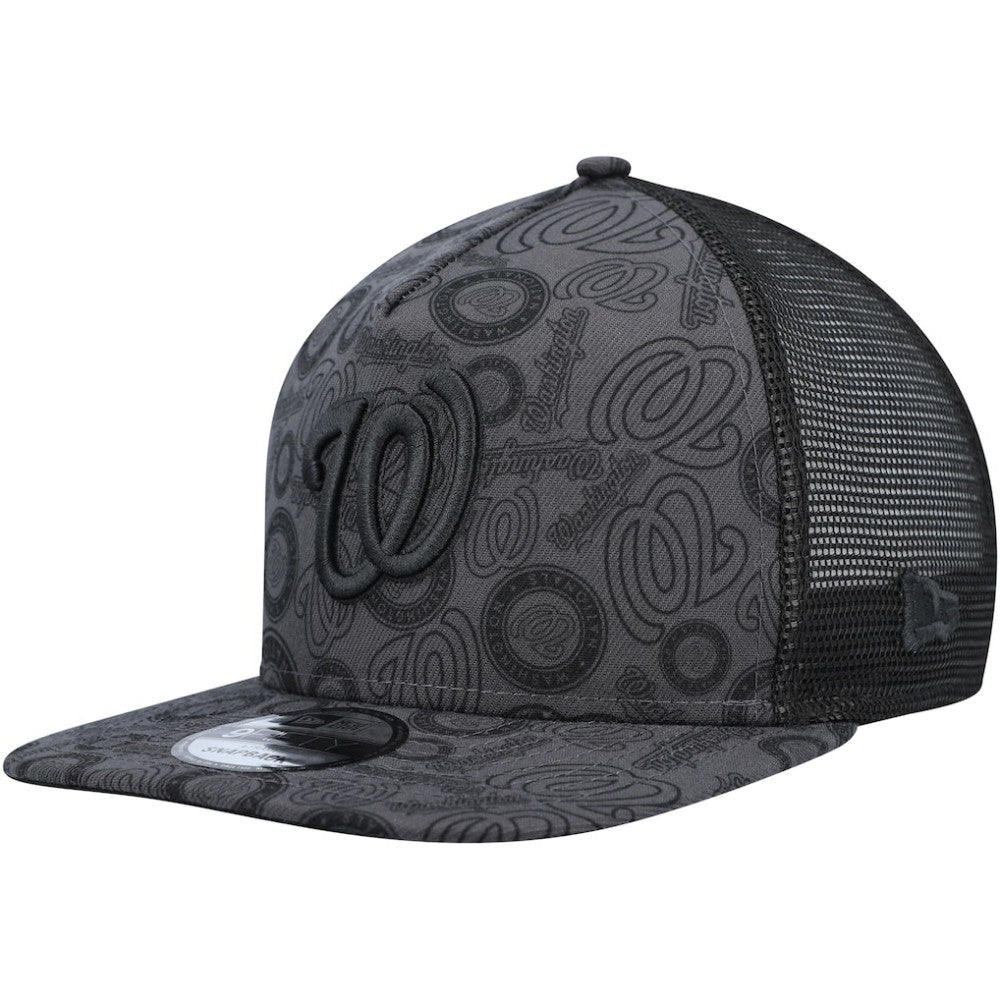 MLB Washington Nationals New Era Repeat A-Frame 9FIFTY Trucker Snapback Hat