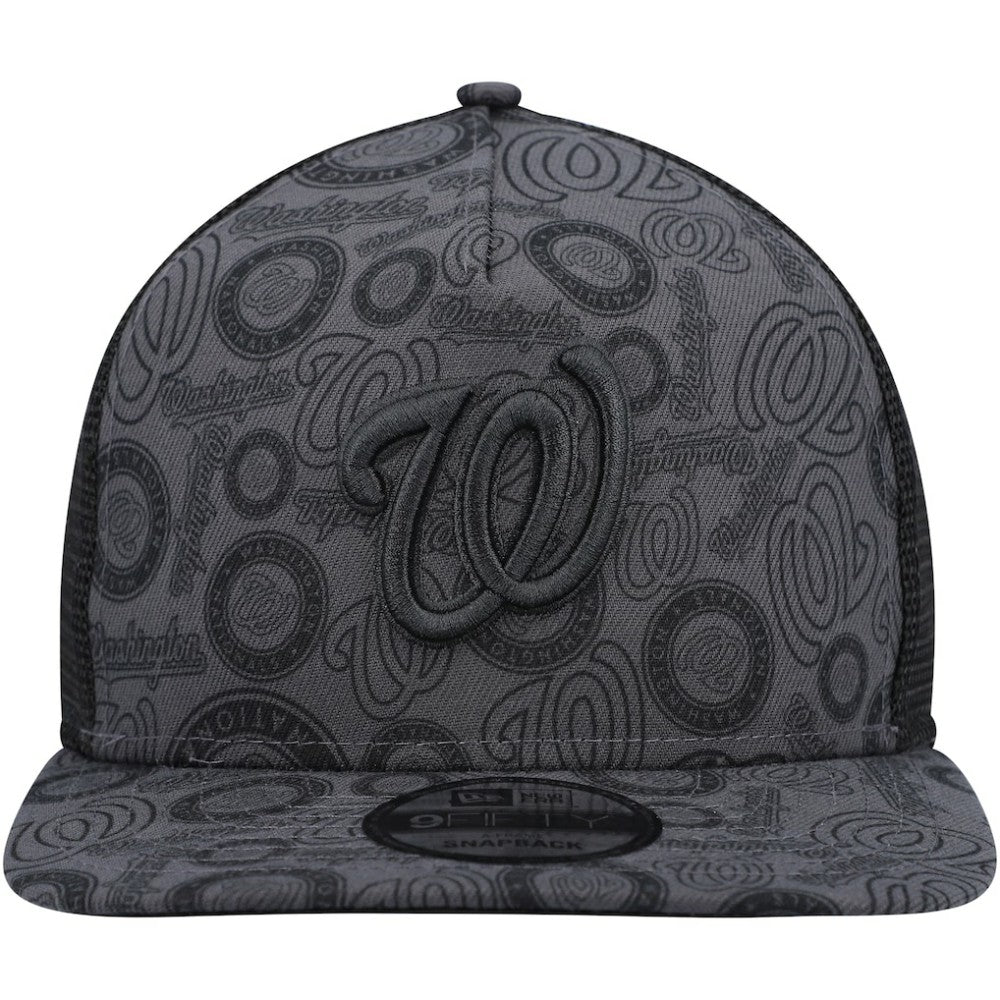 MLB Washington Nationals New Era Repeat A-Frame 9FIFTY Trucker Snapback Hat