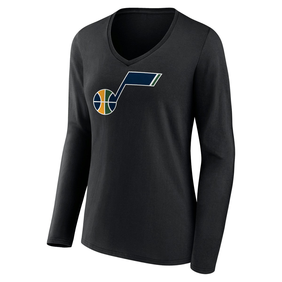 NBA Utah Jazz Women's Primary Logo Team Long Sleeve V-Neck T-Shirt