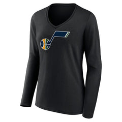 NBA Utah Jazz Women's Primary Logo Team Long Sleeve V-Neck T-Shirt