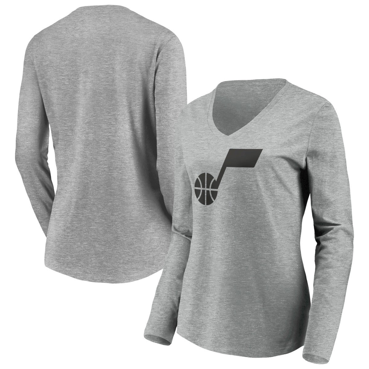 NBA Utah Jazz Women's Primary Logo Team Long Sleeve V-Neck T-Shirt