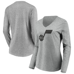 NBA Utah Jazz Women's Primary Logo Team Long Sleeve V-Neck T-Shirt