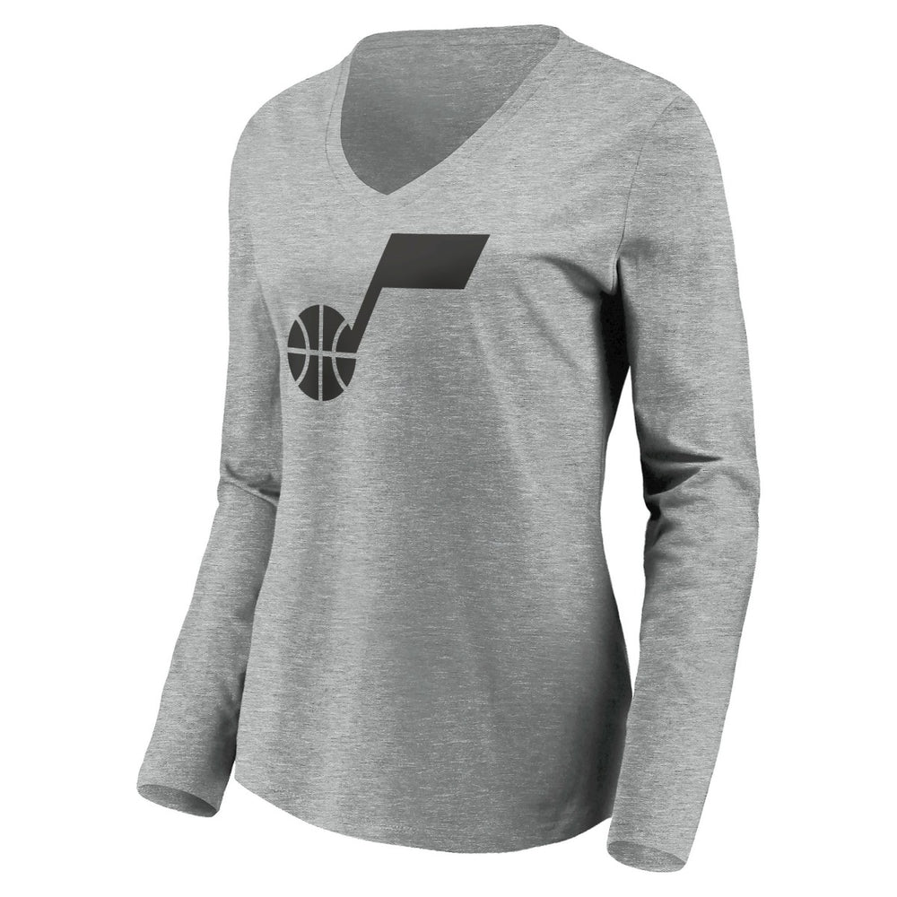 NBA Utah Jazz Women's Primary Logo Team Long Sleeve V-Neck T-Shirt