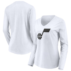 NBA Utah Jazz Women's Primary Logo Team Long Sleeve V-Neck T-Shirt