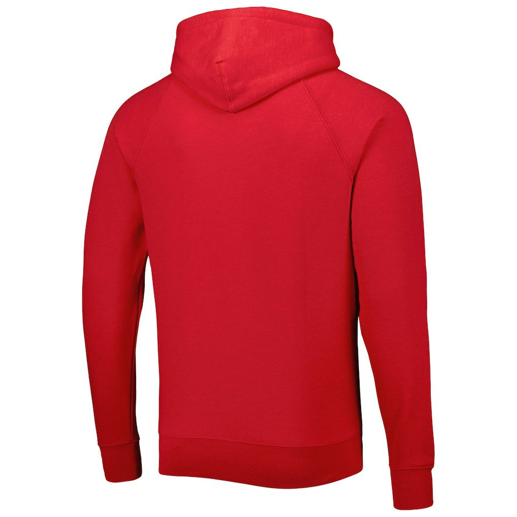 Homage Retro Helmet Tri-Blend Raglan Pullover Hoodie - Atlanta Falcons