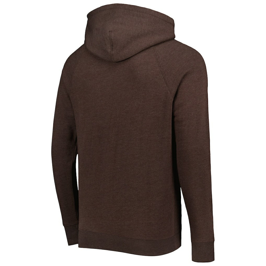 Homage Retro Helmet Tri-Blend Raglan Pullover Hoodie - Cleveland Browns