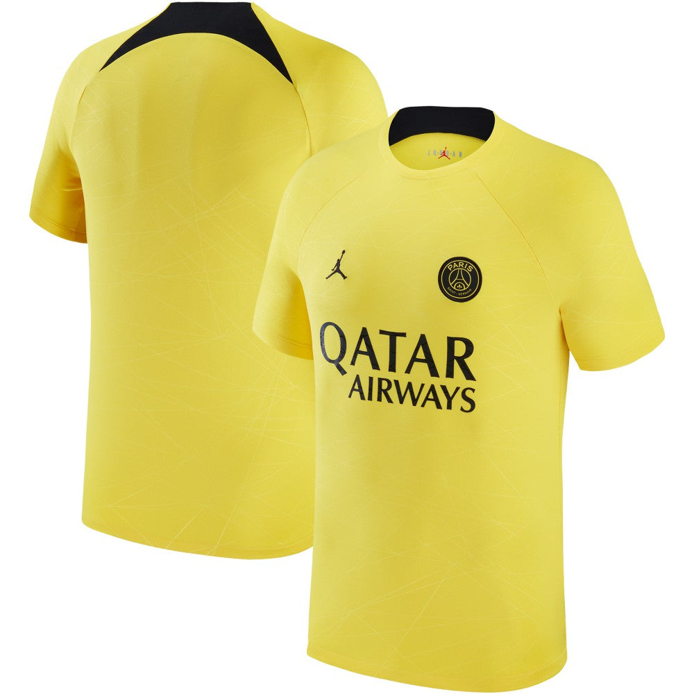 Paris Saint-Germain Jordan Brand 2022/23 Pre-Match Top - Jordan Yellow