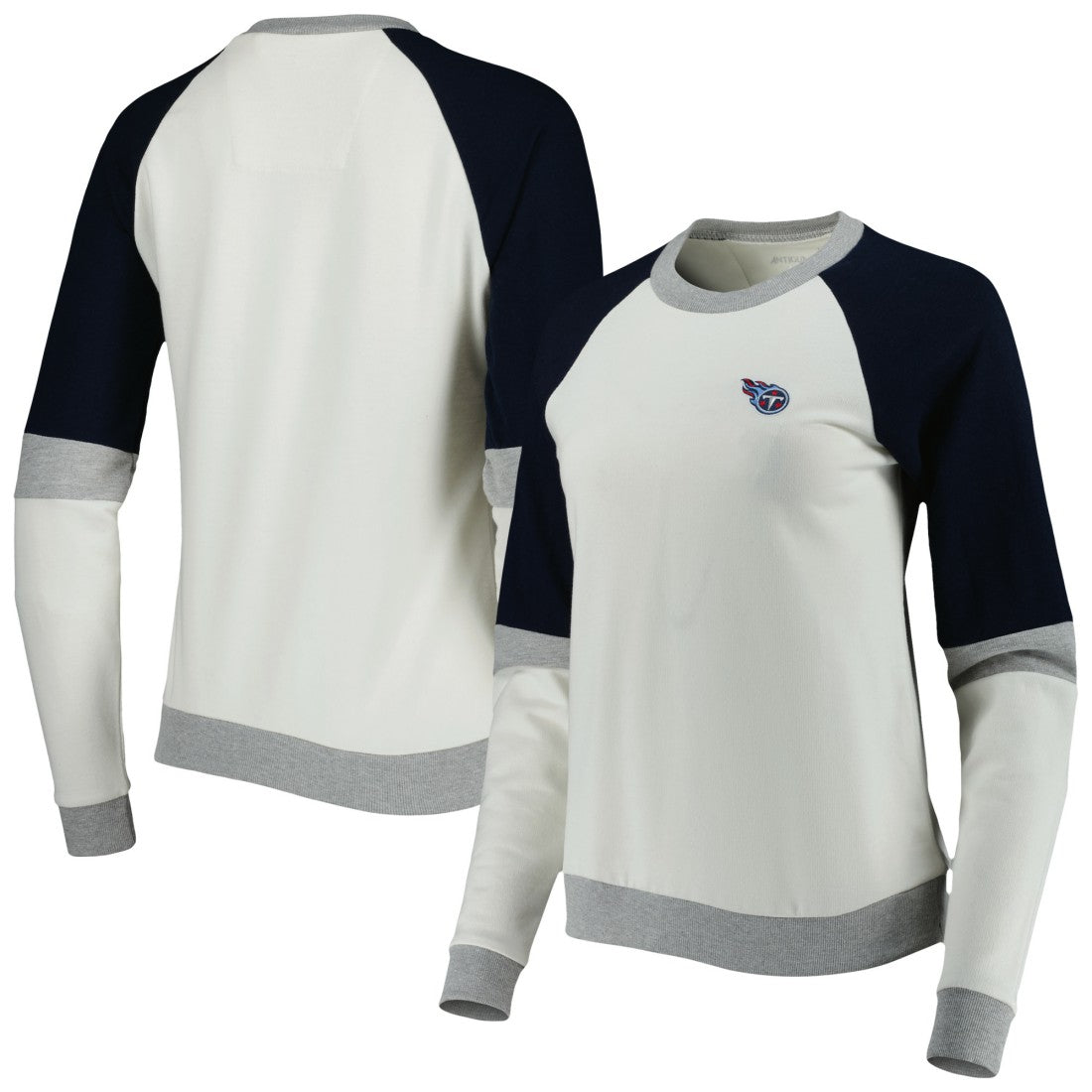 Antigua Women's Avenue Raglan Pullover Sweatshirt - Tennessee Titans