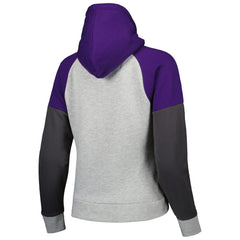 Antigua Women's Lightweight Jackpot Raglan Half-Zip Pullover Hoodie - Baltimore Ravens