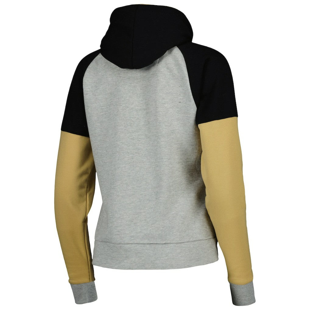 Antigua Women's Lightweight Jackpot Raglan Half-Zip Pullover Hoodie - New Orleans Saints