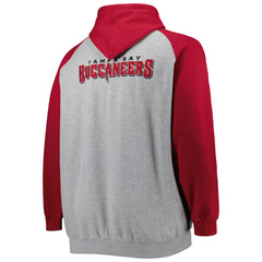 Big & Tall Fleece Raglan Full-Zip Hoodie Jacket - Tampa Bay Buccaneers