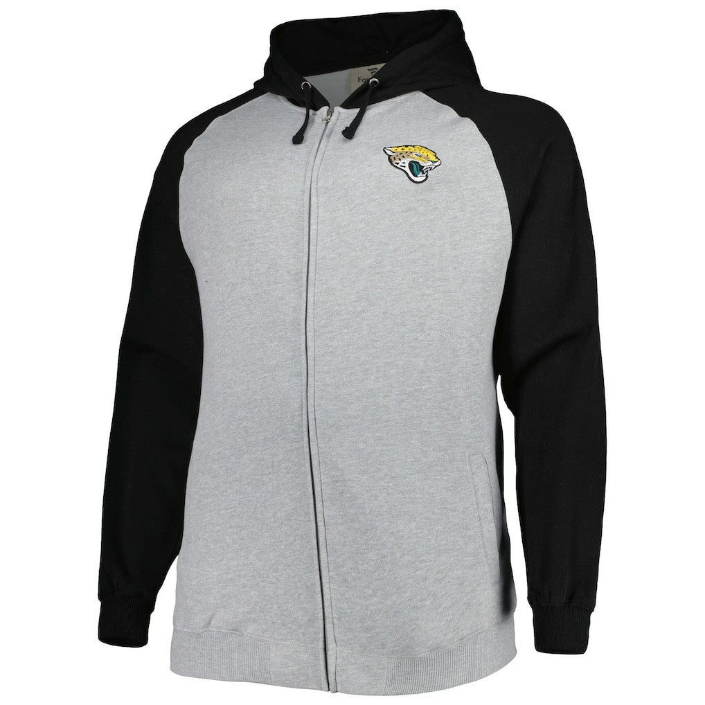 Big & Tall Fleece Raglan Full-Zip Hoodie Jacket - Jacksonville Jaguars