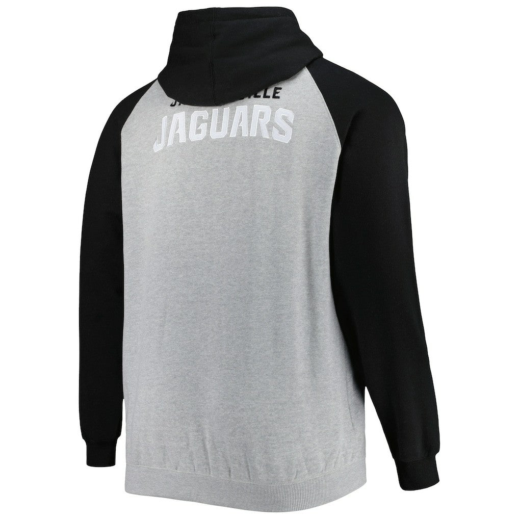 Big & Tall Fleece Raglan Full-Zip Hoodie Jacket - Jacksonville Jaguars